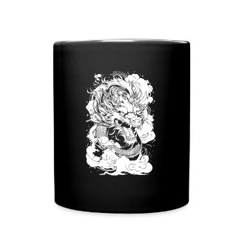 Jahr Des Drachen 2024 - Tasse einfarbig - Schwarz - Vorne