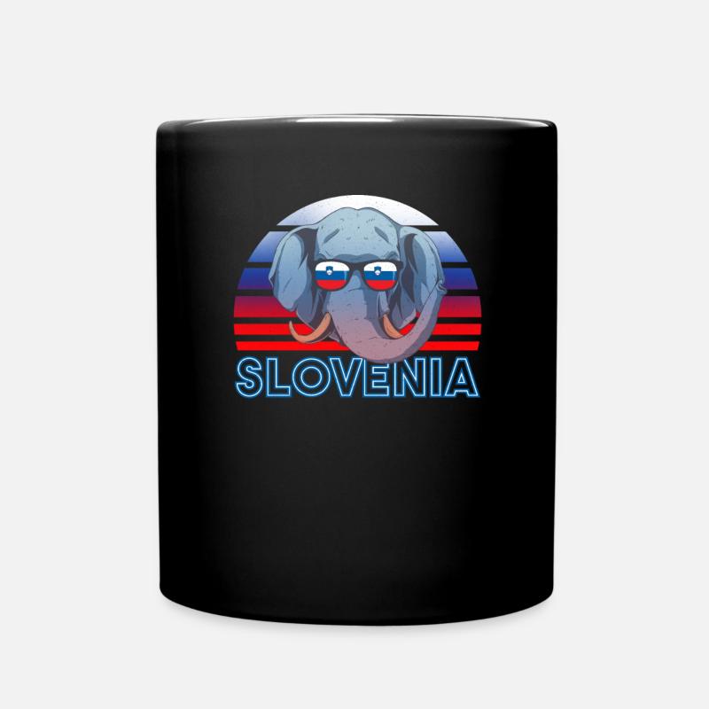 Slowenien - Tasse einfarbig - Schwarz