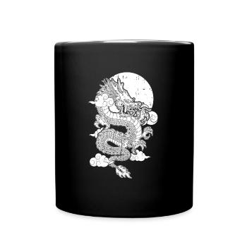 Jahr Des Drachen 2024 - Tasse einfarbig - Schwarz - Vorne