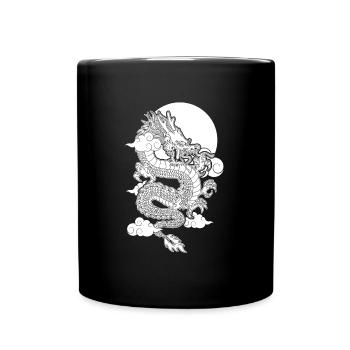 Jahr Des Drachen 2024 - Tasse einfarbig - Schwarz - Vorne