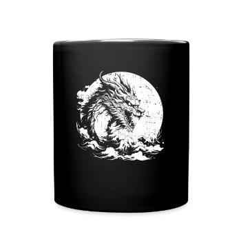 Jahr Des Drachen 2024 - Tasse einfarbig - Schwarz - Vorne