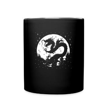Jahr Des Drachen 2024 - Tasse einfarbig - Schwarz - Vorne
