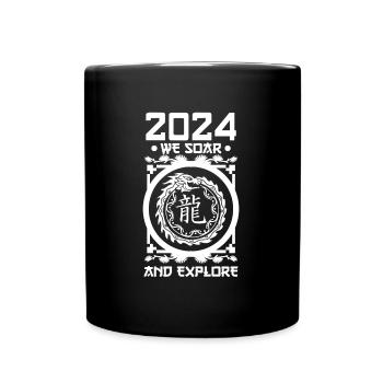Jahr Des Drachen 2024 - Tasse einfarbig - Schwarz - Vorne