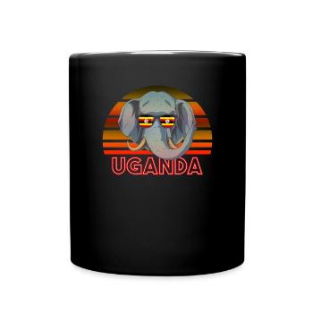 Uganda - Tasse einfarbig - Schwarz - Vorne