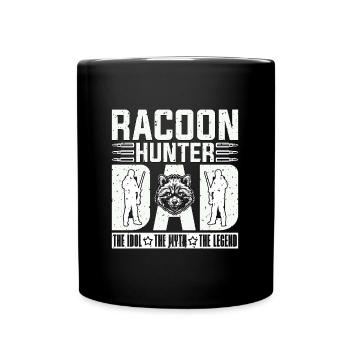 Racoon Hunter Dad The Idol The Myth Loves Hunting - Full Colour Mug - black - Front