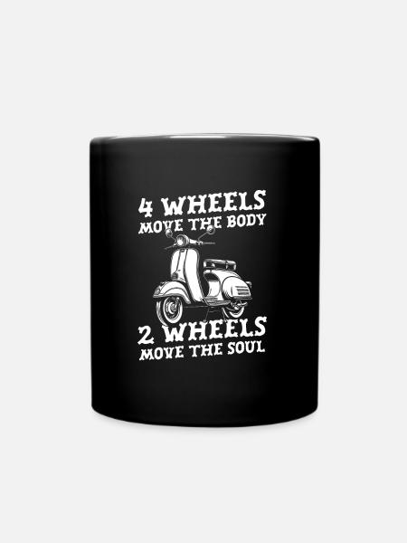 Motorroller - Tasse einfarbig - Schwarz