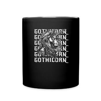 Gothic Unicorn Gothicorn - Full Colour Mug - black - Front