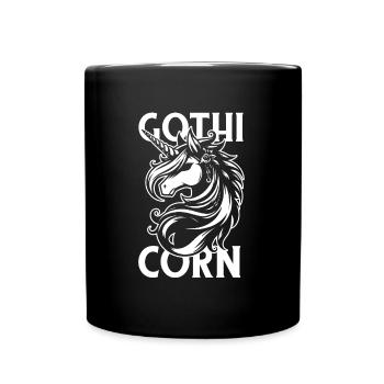 Gothic Unicorn Gothicorn - Full Colour Mug - black - Front