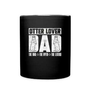 Otter Lover Dad The Idol The Myth The Animal Lover - Full Colour Mug - black - Front