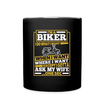 Trottinette - Mug uni - noir - Devant