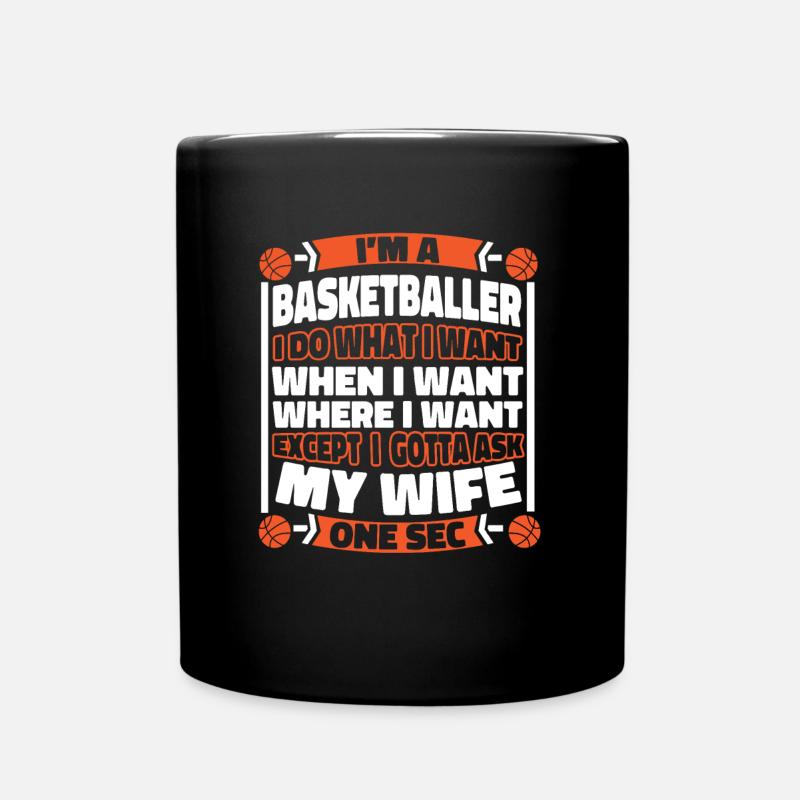 Basketball Basketballer - Tasse einfarbig - Schwarz
