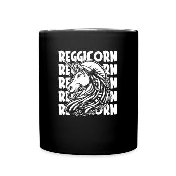 Reggae Unicorn Reggicorn - Full Colour Mug - black - Front
