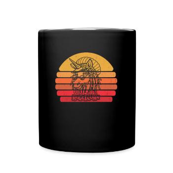Reggae Unicorn Reggicorn - Full Colour Mug - black - Front