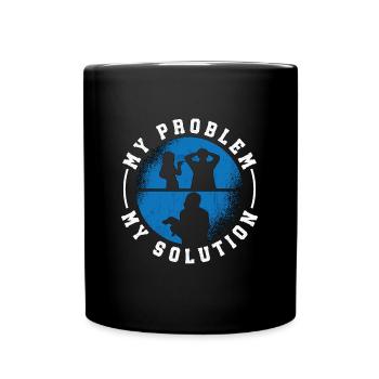Platypus Lover My Problem My Pictogram Dad Mom - Full Colour Mug - black - Front