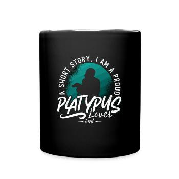 Amoureux de l’ornithorynque Une histoire courte Je suis un fier zoologie - Mug uni - noir - Devant