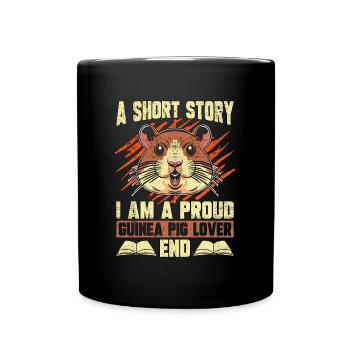 Amateur de cochon d’Inde Une histoire courte Je suis un amoureux des hamsters - Mug uni - noir - Devant