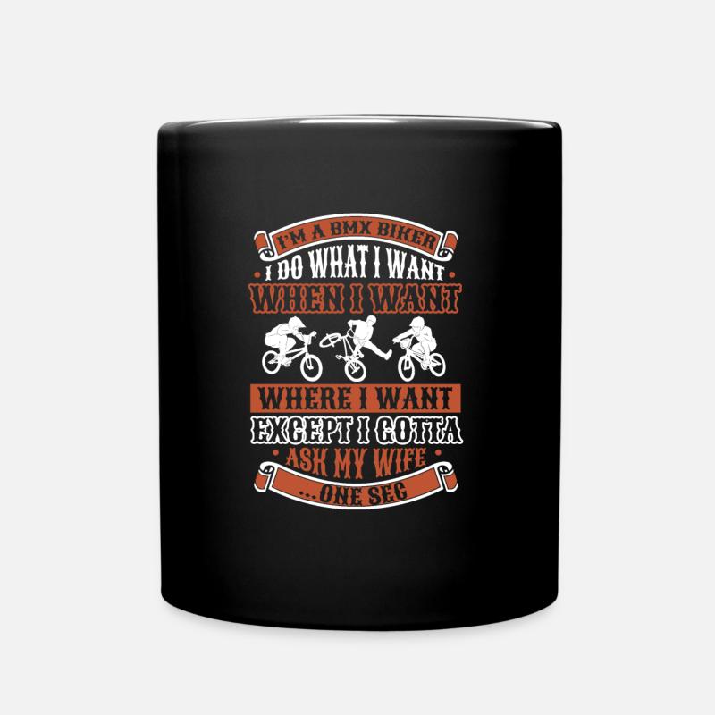 Bmx Bmx Biker - Tasse einfarbig - Schwarz