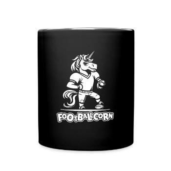 American Football Unicorn Footballcorn - Full Colour Mug - black - Front