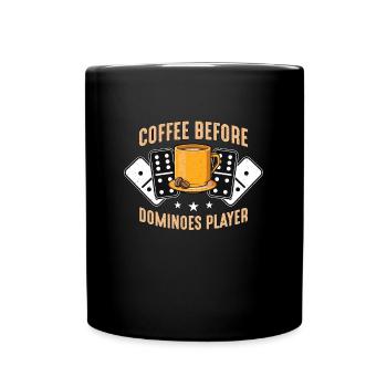 Dominoes Player Coffee Domino Game Coffee Lover - Full Colour Mug - black - Front