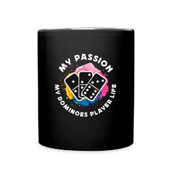 Dominoes Player My Passion My Classic Dominoes - Full Colour Mug - black - Front