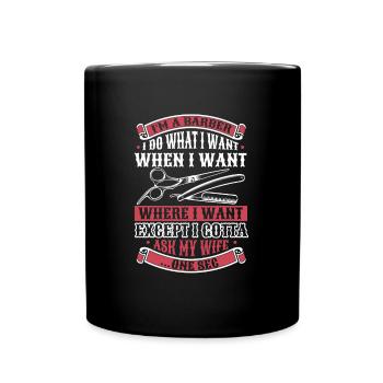 Barber Barbershop - Full Colour Mug - black - Front
