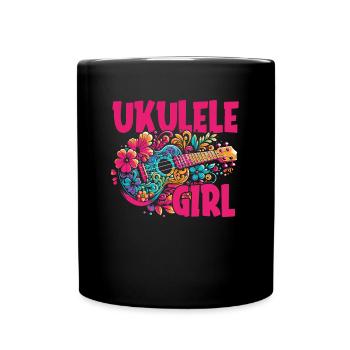 Ukulélé Ukulélé Fille - Mug uni - noir - Devant