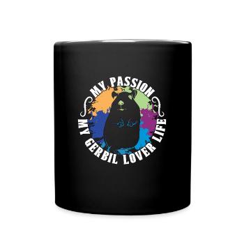 Amoureux des gerbilles Ma passion Mon amant des gerbilles Hamster - Mug uni - noir - Devant