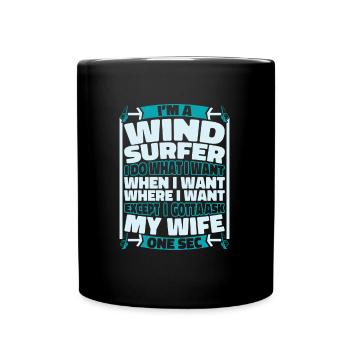 Windsurfing Windsurfer - Full Colour Mug - black - Front