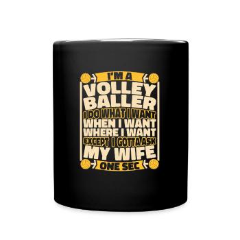 Volley-ball Volley-ball - Mug uni - noir - Devant