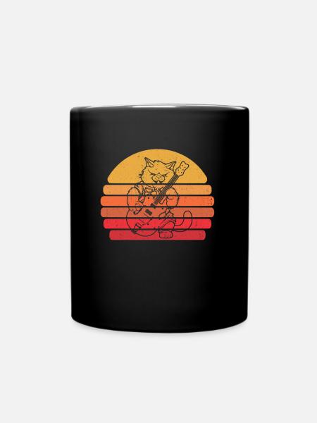 E Gitarre Elektrogitarre - Tasse einfarbig - Schwarz
