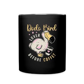 Amoureux des oiseaux dodo avant l’amateur de café ornithologue - Mug uni - noir - Devant