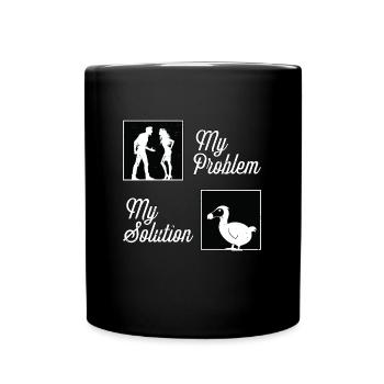 Dodo Bird Lover Mon problème Mon Pictogramme Maman Papa - Mug uni - noir - Devant