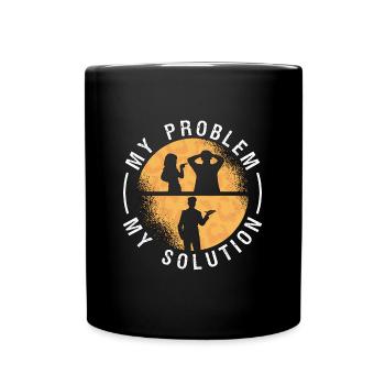 Léopard Gecko Amant Mon Problème Mon Pictogramme Papa - Mug uni - noir - Devant