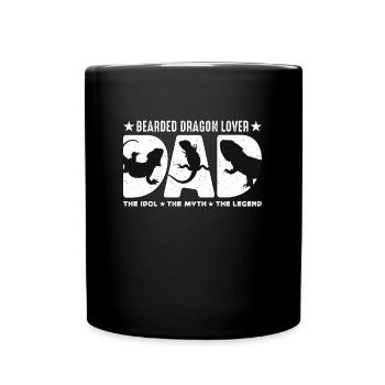 Bearded Dragon Lover Dad The Idol Reptile Owner - Full Colour Mug - black - Front