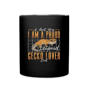 Leopard Gecko Lover A Short Story Reptile Owner - Tasse einfarbig - Schwarz - Vorne