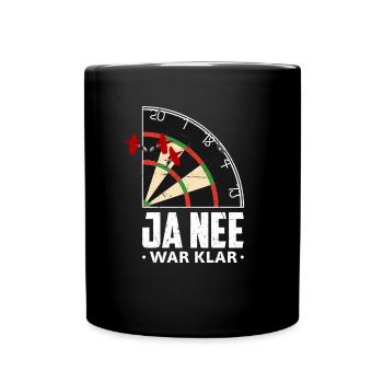 Drôle de fléchette disant jeu de fléchettes cadeau - Mug uni - noir - Devant