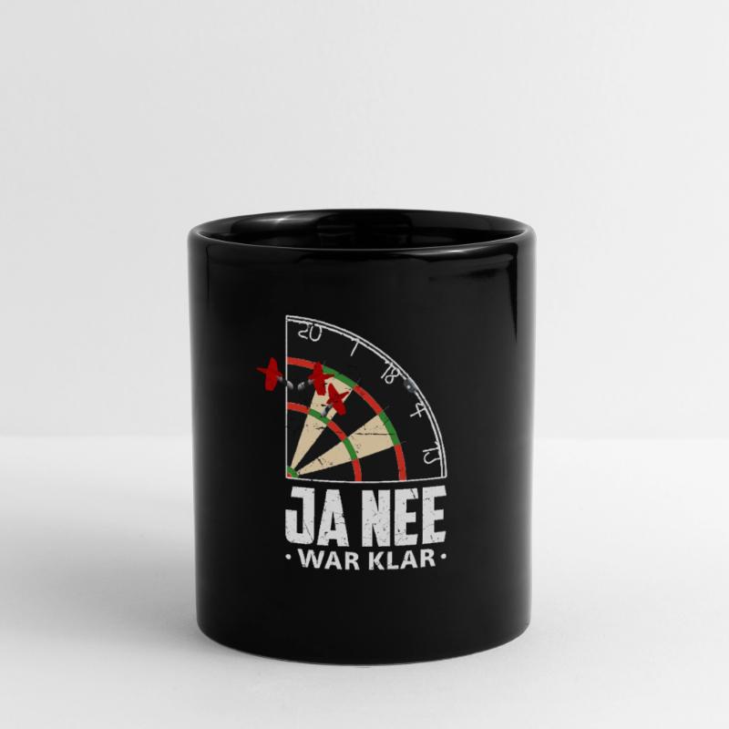 Lustiger Dart Spruch Dartscheibe Darten Geschenk Tasse einfarbig