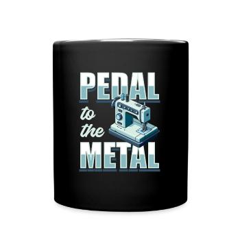 Pédale de machine à coudre à la couture en métal - Mug uni - noir - Devant