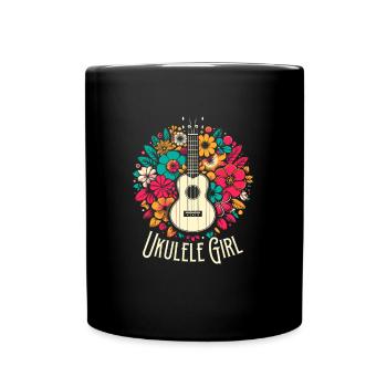 Ukulélé Ukulélé Fille - Mug uni - noir - Devant