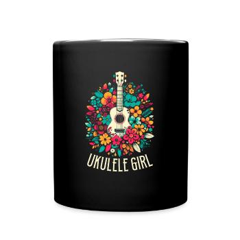 Ukulélé Ukulélé Fille - Mug uni - noir - Devant