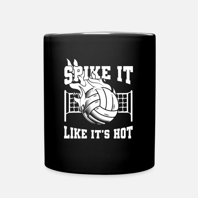 Volleyball Volleyballer - Tasse einfarbig - Schwarz