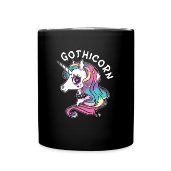 Gothic Unicorn Gothicorn - Full Colour Mug - black - Front