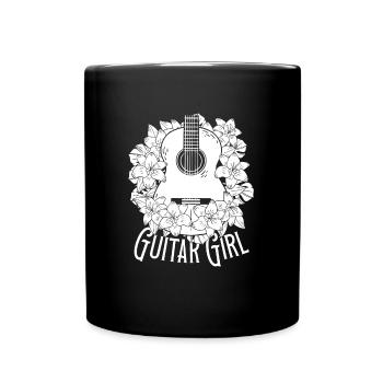 Akustikgitarre Guitar Girl - Tasse einfarbig - Schwarz - Vorne