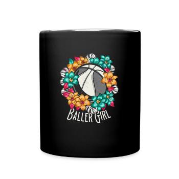 Basketball Girl Baller Girl - Full Colour Mug - black - Front