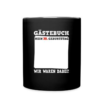 30th Birthday Guestbook for Beautiful Memories - Full Colour Mug - black - Front