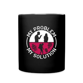 Anthropology My Problem My Solution Pictogram Mom - Tasse einfarbig - Schwarz - Vorne