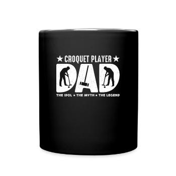 Joueur de croquet papa l’idole le maître de croquet - Mug uni - noir - Devant