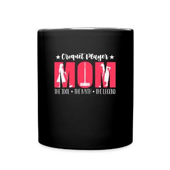 Joueur de croquet maman l’idole l’amateur de jeu de croquet - Mug uni - noir - Devant