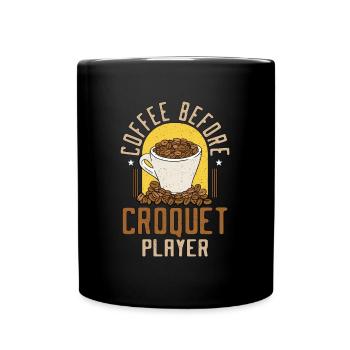 Joueur de croquet Café Jeu de plein air Amateur de café - Mug uni - noir - Devant