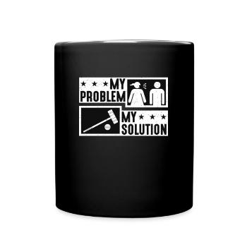 Joueur de croquet Mon problème Mon pictogramme Papa Maman - Mug uni - noir - Devant